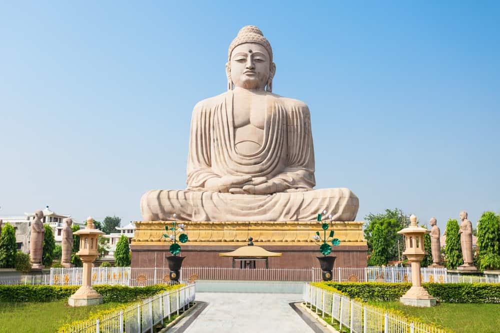 Great Buddha Statue near Mahabodhi Temple yoga